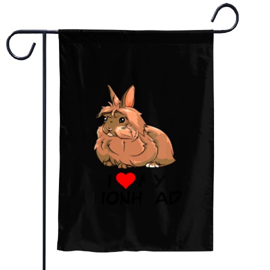 I Love My Red Cinnamon Chestnut Lionhead Rabbit Garden Flags