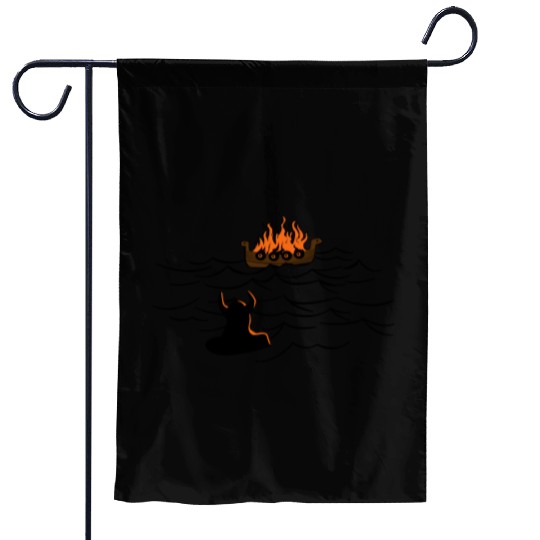 Viking Funeral Garden Flags