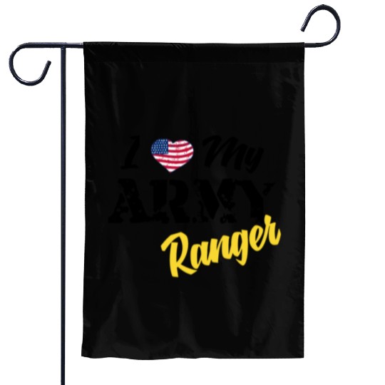 Proud US Army Ranger American Military Family Flag Garden Flags