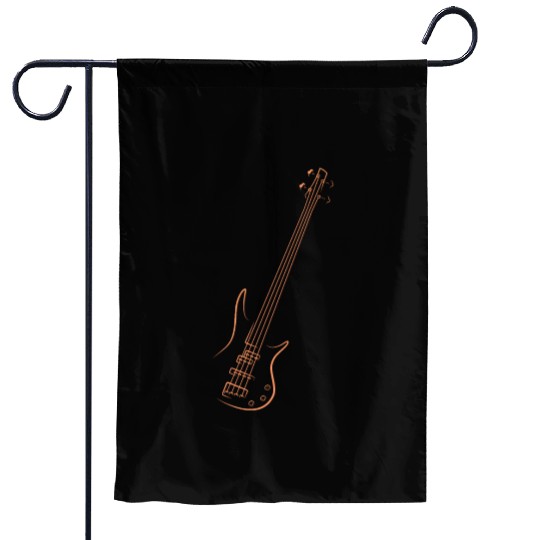 Bass Guitar Garden Flags