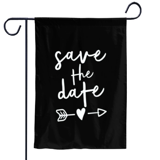Bride Couple Engagement Save The Date Wedding Garden Flags