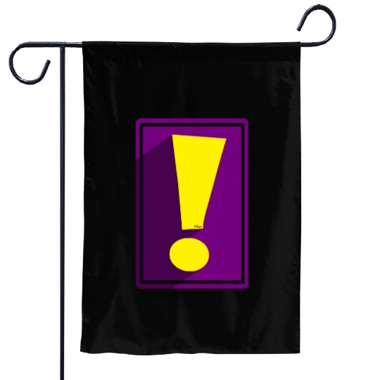 Purple Whee! Shadow Exclamation Point Garden Flags