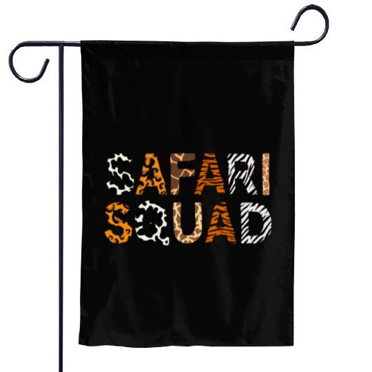 Safari Squad Family Vacation African Animal lover Garden Flags