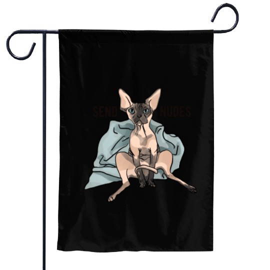 Point Seal Sphynx Cat - Send Nudes - Funny Quote - Garden Flags