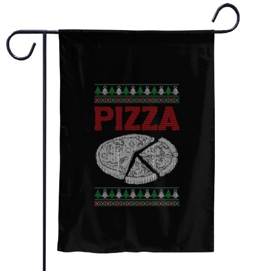 Christmas Pizza Lover Funny Winter Holiday Gift Garden Flags
