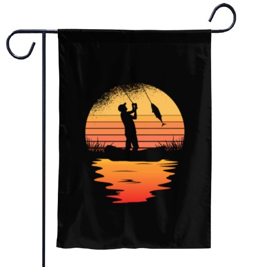 Fishing Angler Fishing Rod Fisherman Gift Idea Garden Flags
