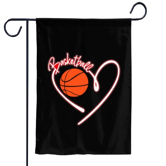 I Love Basketball Girl Basketball Player Heart Garden Flags