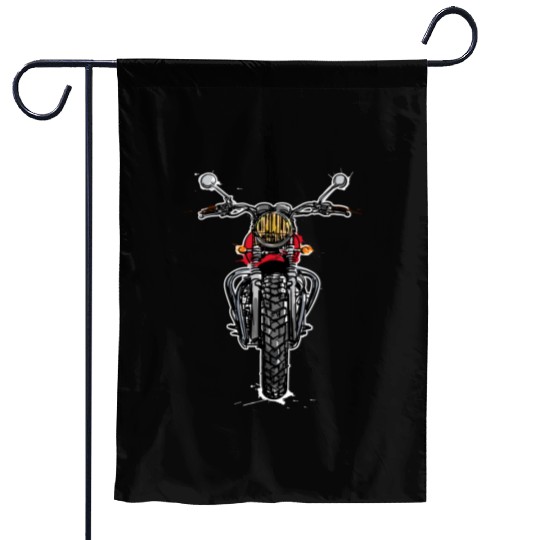 Vintage Motorbike Biker Motorcyclist Ride Garden Flags