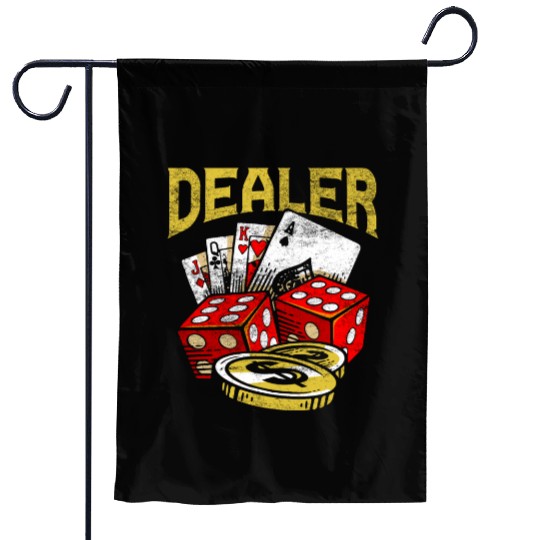 Casino Gambling Dealer Texas Holdem Poker Garden Flags