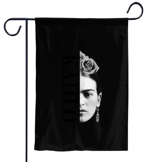 Frida Kahlo Split Portrait Garden Flags