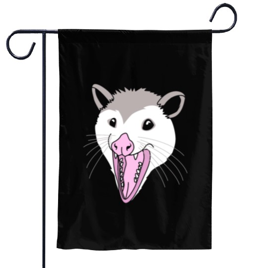 Possum Opossum Face Garden Flags