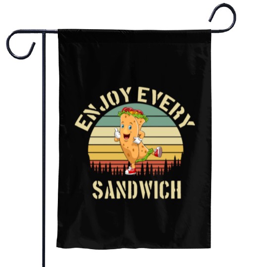 Enjoy Every Sandwich Garden Flags