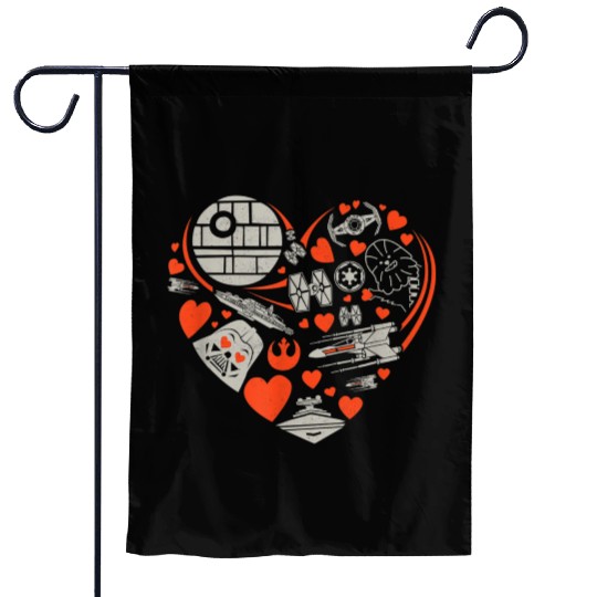 Star Wars Valentine s Day Heart Galaxy Garden Flags