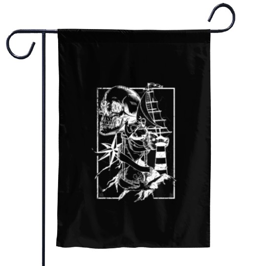 Sea life ship skull anchor compass Garden Flags