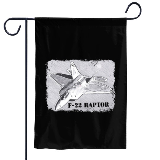 aircraft raptor Garden Flags