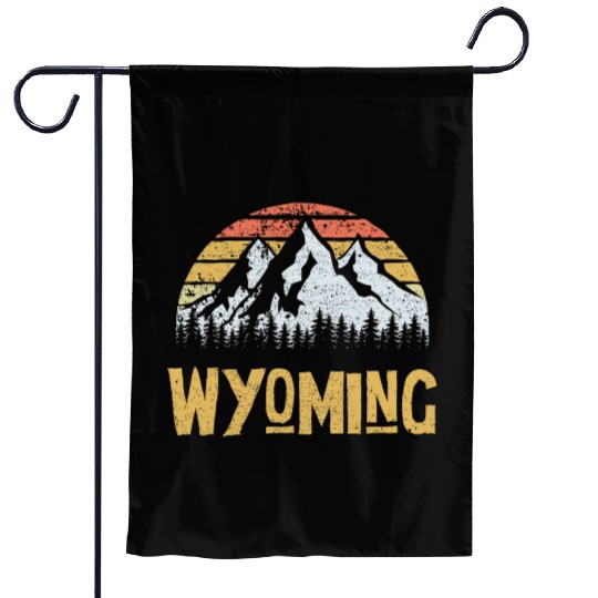 Vintage Retro Wy Wyoming Us Mountain State Garden Flags