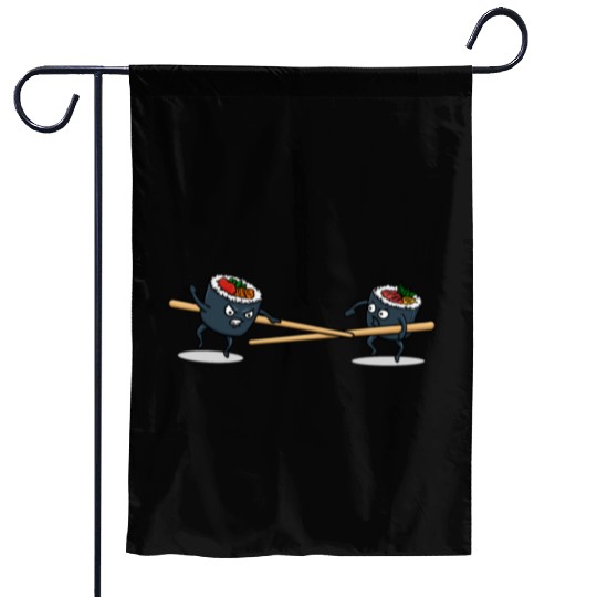 Japanese Cuisine Rice Sushi Meal Sticks Garden Flags