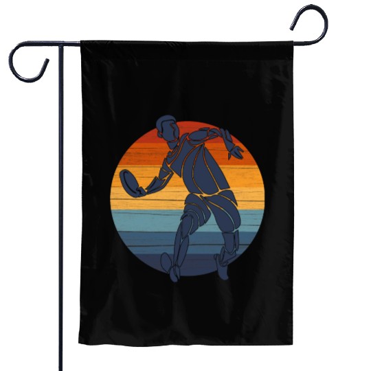 Retro Frisbee for the Ultimate Frisbee Player Garden Flags