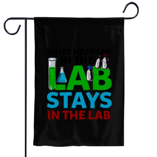 What Happens In The Lab Tech Laboratory Technician Garden Flags