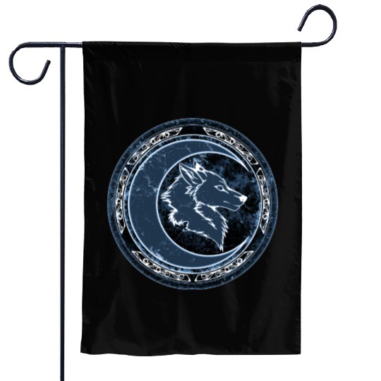 Wolf Moon Garden Flags