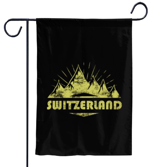 Swiss Mountains And Alps Switzerland Garden Flags