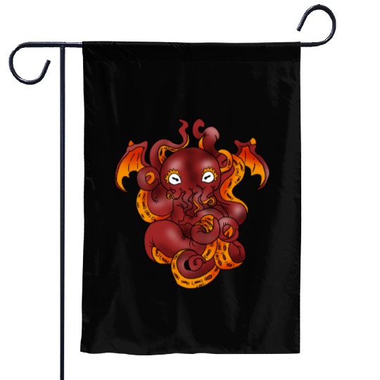 Cthulhu Giant Monster Myth Satanic Demon Gift Garden Flags