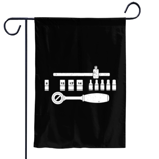 Missing 10mm Socket Funny Mechanic gift Garden Flags