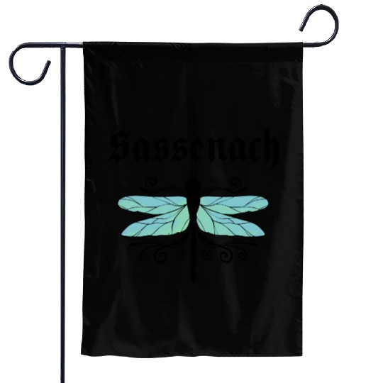 Sassenach Dragonfly Outlander Amber Blue Garden Flags
