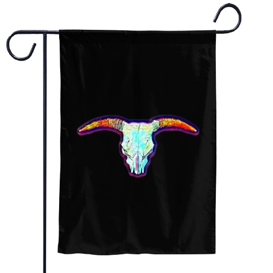 Cow skull Garden Flags