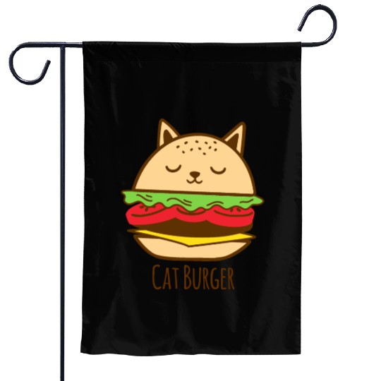 Cat Burger Garden Flags