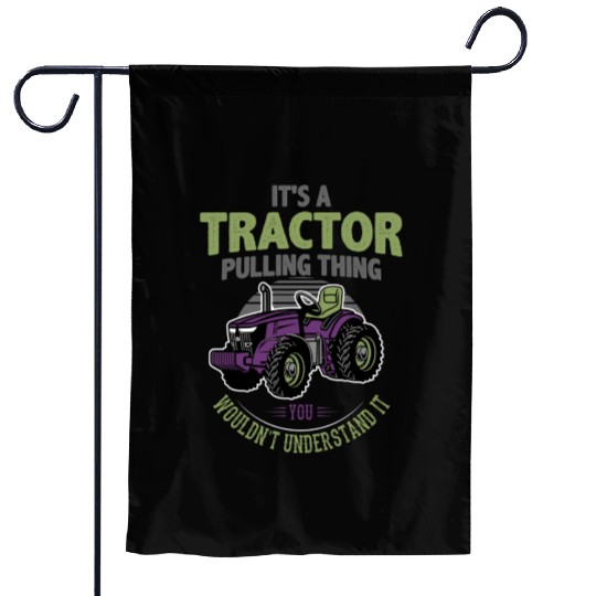 tractor pulling, tractor pulling racing, tractors Garden Flags