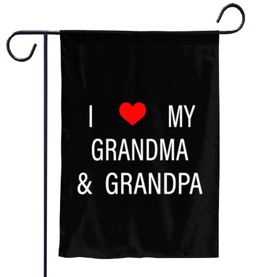 I Love My Grandma and Grandpa Garden Flags