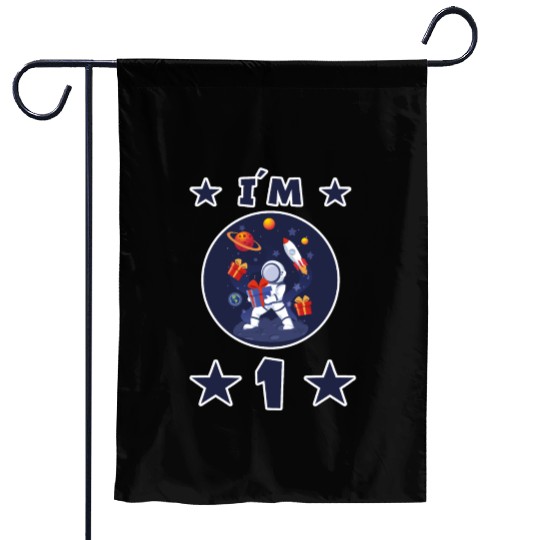 1 year astronaut children 1st birthday child gift Garden Flags