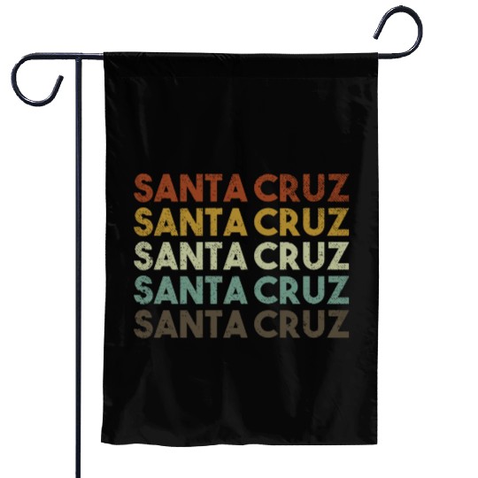 Retro Santa Cruz California Garden Flags