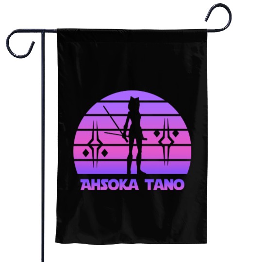 Ahsoka tano - Synthwave Garden Flags