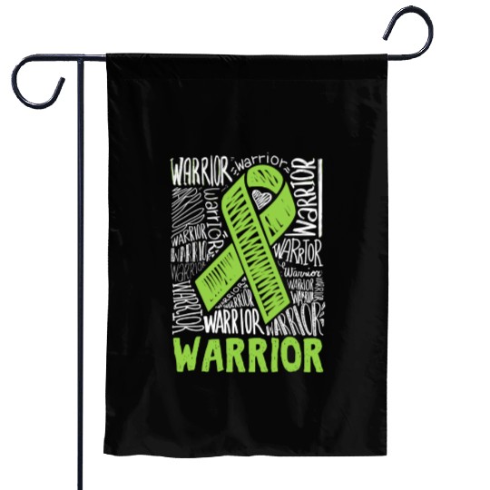 Non-Hodgkins Lymphoma Warrior Lime Green Awareness Garden Flags