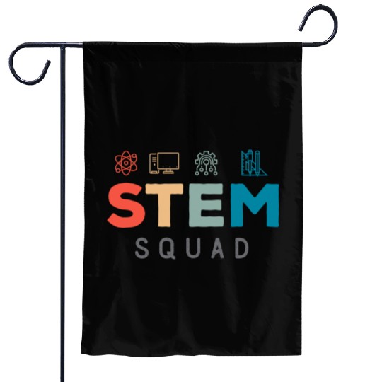 Stem Squad Science Technology Engineering Mathemat Garden Flags