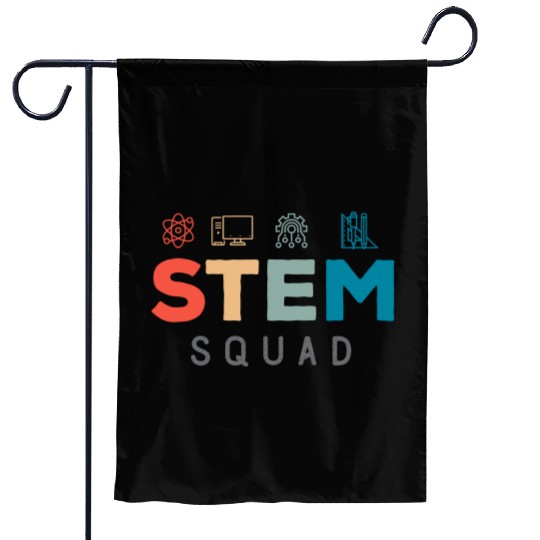Stem Squad Science Technology Engineering Mathemat Garden Flags