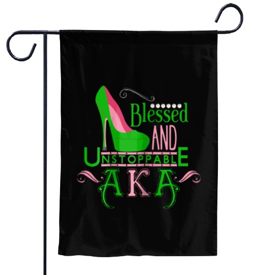 Womens AKA inspired Blessed AKA AKA sorority Alpha Garden Flags
