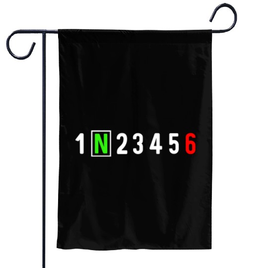 Motorcycle gear shift racing biker heartbeat Garden Flags