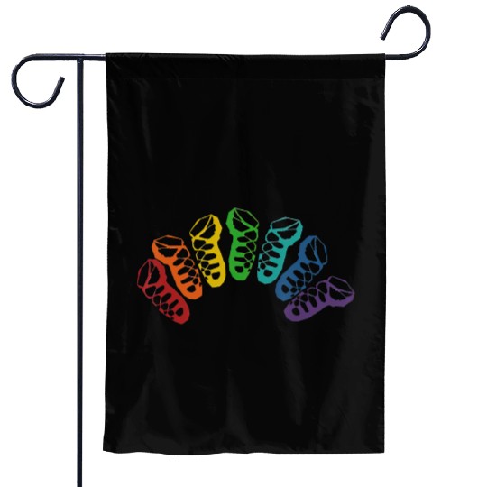 Irish Dance Ghillie Rainbow Garden Flags