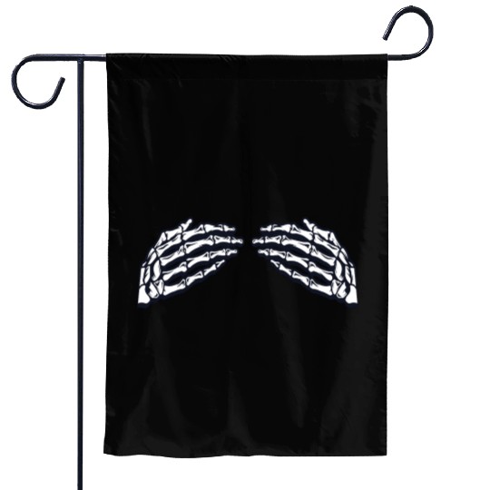 Women's Skeleton Hands Breasts Garden Flags