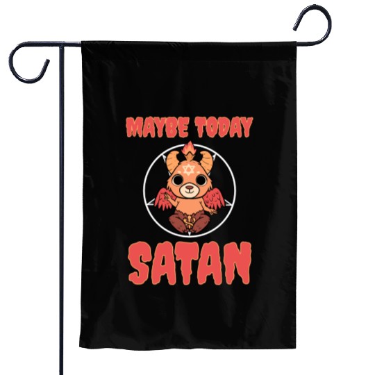 Baphomet Maybe Today Satan Garden Flags