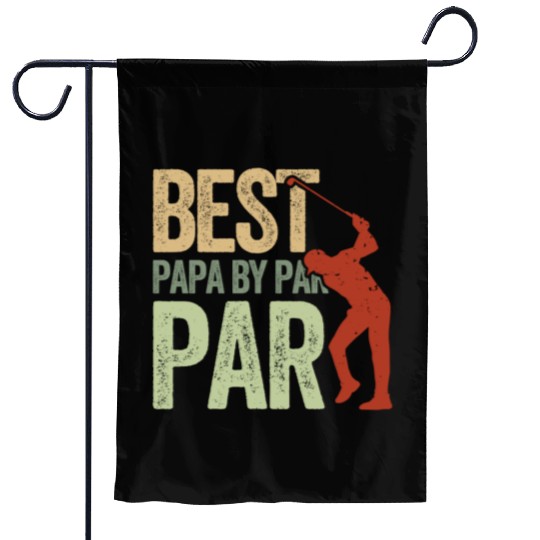 Best Papa By Par Father's Day Papa Dad Golf Lover Garden Flags