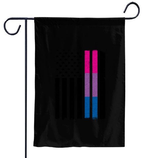 US Flag American LGBT Bisexual Funny Bi Pride Garden Flags