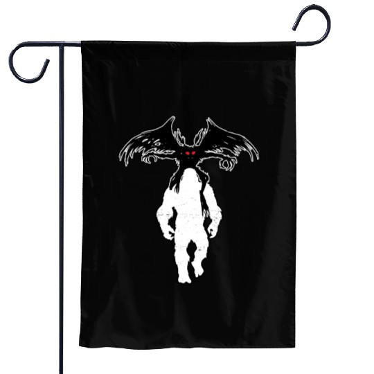 Bigfoot Riding Mothman - Funny Sasquatch Myth Garden Flags