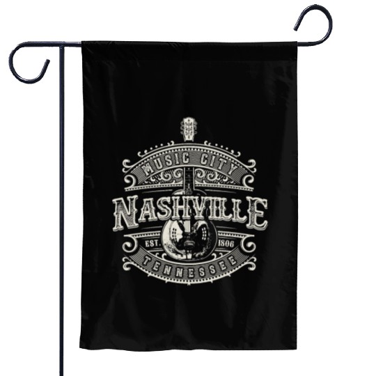 Music City Nashville Guitar Garden Flags