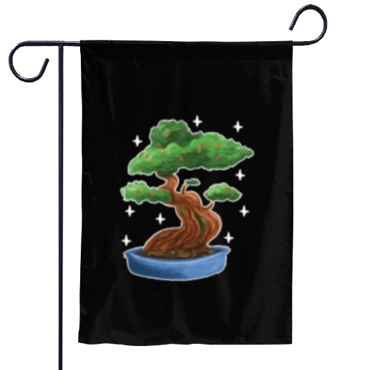 Bonsai Tree Pocket Japan Plant Garden Buddhist Zen Garden Flags