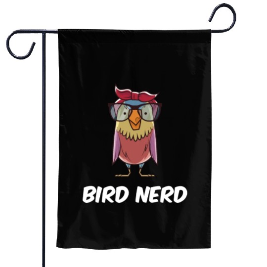 Bird Nerd Garden Flags