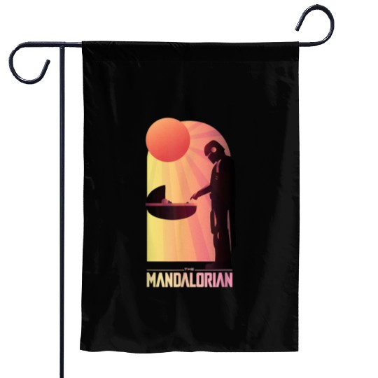 Star Wars The Mandalorian The Child Sunset Meeting Garden Flags